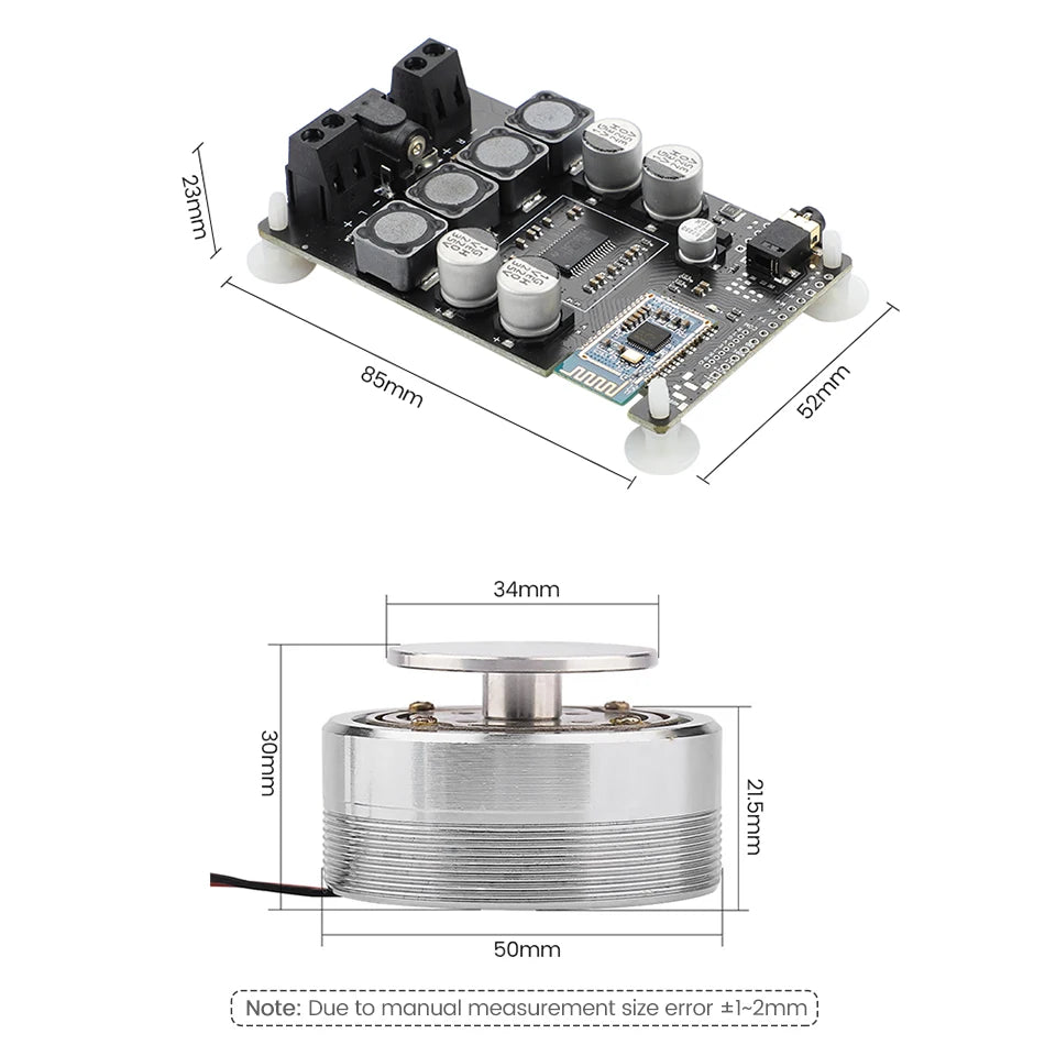 AIYIMA Vibration Full Range Speaker+  Amplifier+ Plug 2 Inch Audio Mini Portable 4/8 Ohm 20/25W Resonance Speakers Diy Bluetooth - petguardiansupplies