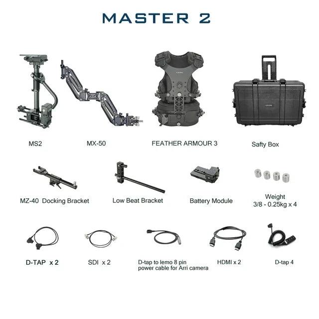 LAING MASTER 2 28KG Weight Bear Carbon Fiber Video Camcorder Steadicam Stabilizer Steadycam Photography Vest Dual Support Arm - petguardiansupplies