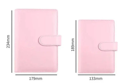 A5 A6  Macaroon Sercies 18Colors Binder PU Clip-on Notebook Leather Loose Leaf DIY Notebook Only Cover Stationery - petguardiansupplies