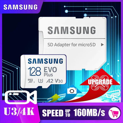 SAMSUNG Original Micro SD 64GB Memori Memory Card C10 TF MicroSD TF Cards SDXC 128GB 256GB 512GB U3 4K For Phone Drone Camera - petguardiansupplies