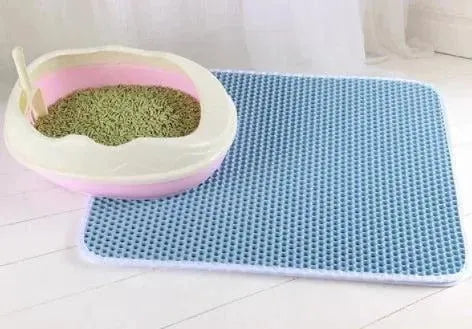 Cat Litter Mat With Gift Double Layer Waterproof Pet Litter Box Mat Non-slip Sand Cat Pad Washable Bed Mat Clean Pad Products - petguardiansupplies