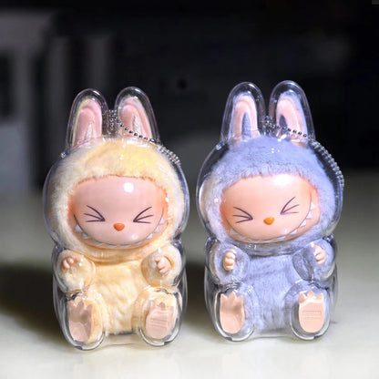 Labubu Transparent Protective Cover Monster Toy Cute Display Cover for Party Dolls - petguardiansupplies