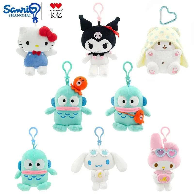 Genuine Sanrio Small Pendant Plush Toys Cartoon Dolls Hangyodon Kuromi Pachacco Soft Model Stuffed Toy Boy Girl Birthday Gifts - petguardiansupplies