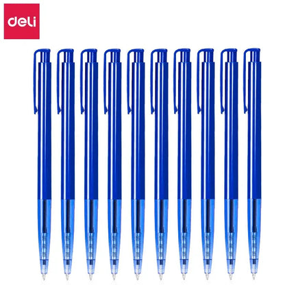 Deli 10/60Pcs, Bullet Tip Ballpoint Pen Set, Fine Point 0.7mm, Black/Blue Ink, Office and School Supplies, Stationery - petguardiansupplies