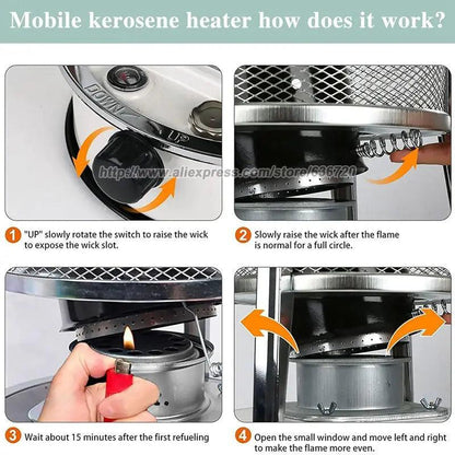 Kerosene Heaters, Kerosene Stove Heater, Kerosene Heaters for Indoor Use, Portable Camping Kerosene Stove for Heating, Cooking - petguardiansupplies