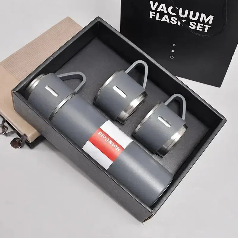 500ML 304 Stainless Steel Vacuum Insulated Bottle Gift Set Office Business Coffee Mug Stainless Steel Water Bottle with Straw - petguardiansupplies