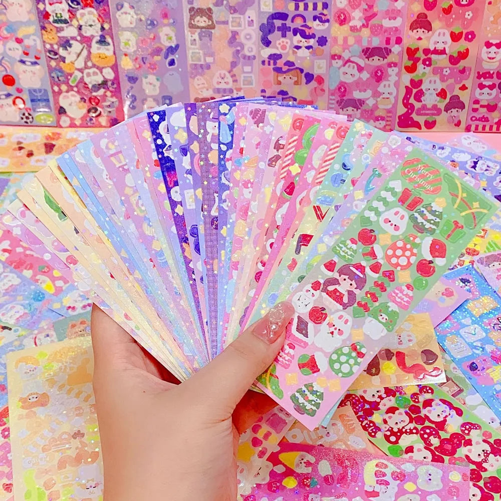 200p Kawaii Stickers for Kids Cute Stationary Aesthetic Diary Decoration Art Supplies Stickers for Scrapbooking Lot Korean Paper - petguardiansupplies