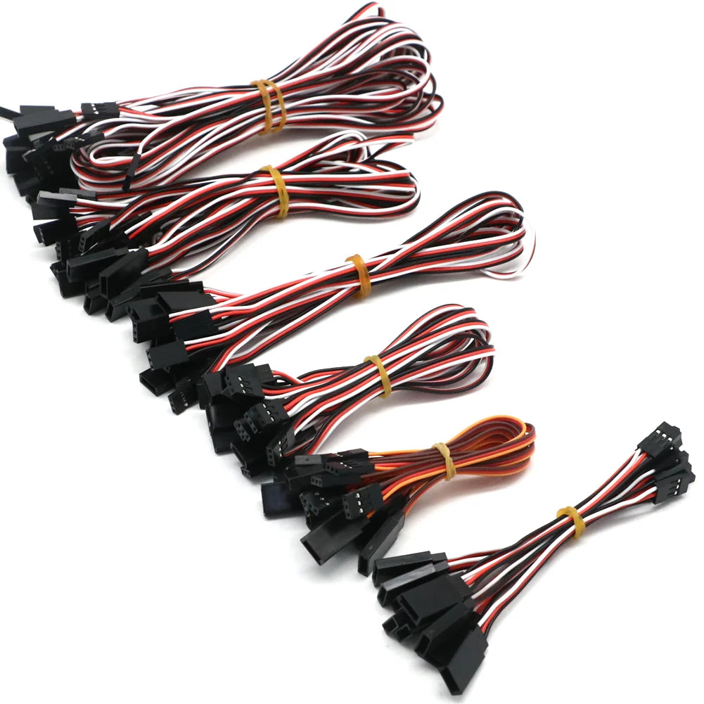 10pcs/lot 10cm 15CM 30CM 50CM 100CM RC Servo Extension Cord Cable Wire 150mm Lead JR Wholesale - petguardiansupplies