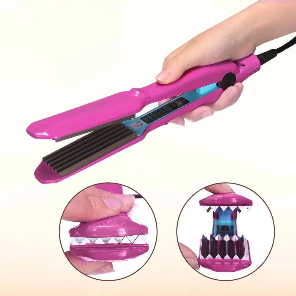 Hair Curler Crimper Crimping Wave Titanium Alloy Plate Waver - petguardiansupplies