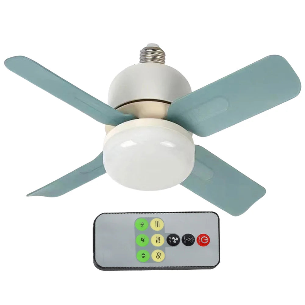 Ceiling Fan Lights E27 14W 85-264V Silent LED Electric Ceiling Fan Lamp With Remote Control for Living Room Bedroom Balcony - petguardiansupplies