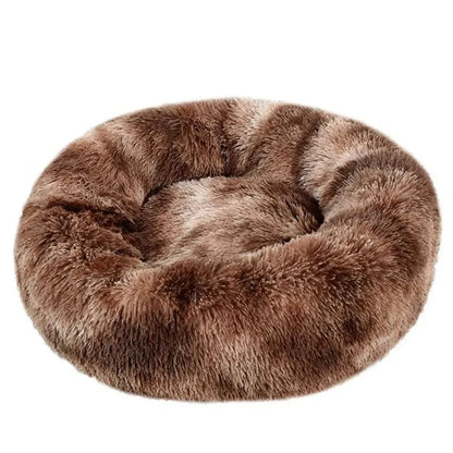 Round Dog Bed Winter Warm Cat Bed Plush Basket for Dog Washable Pet Bed for Small Medium Large Dog Sofa Cat - petguardiansupplies