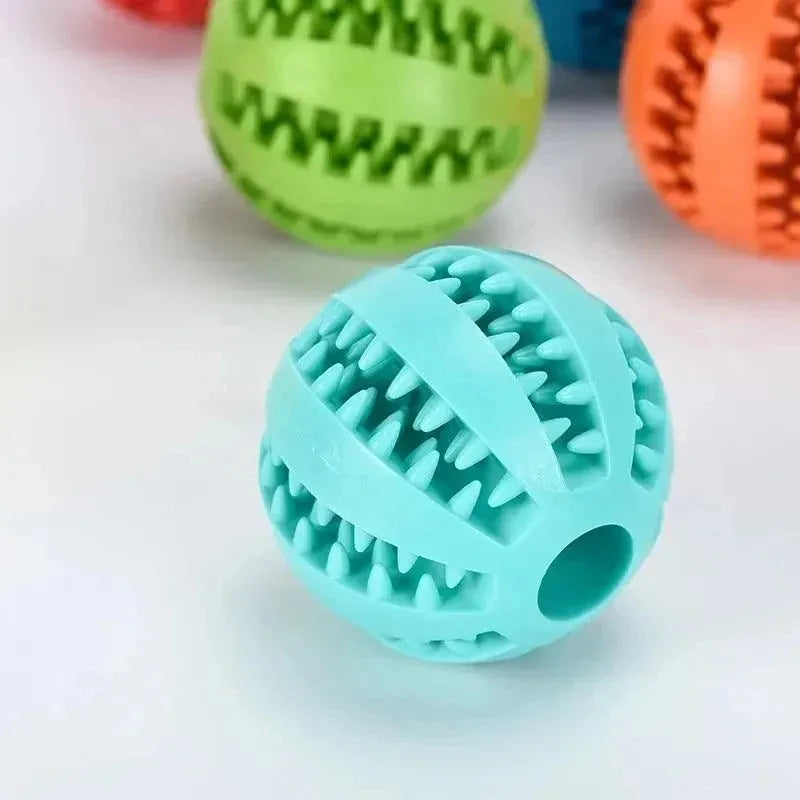 Natural Rubber Pet Dog Toys Dog Chew Toys Tooth Cleaning Treat Ball Extra-tough Interactive Elasticity Ball5cm for Pet Products - petguardiansupplies