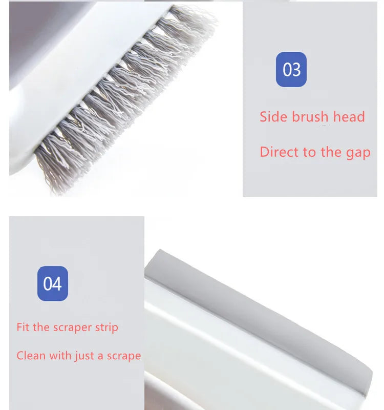 Wall Corner Cleaning Brush 4 In1 Multifunctional Toilet Gap Brush with Handle Window Gap Cleaning Brush Household Cleaning Tools - petguardiansupplies