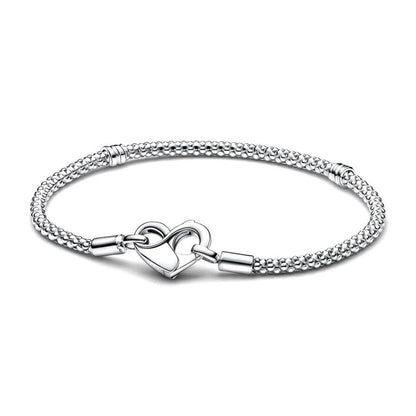 Pandora 925 Silver Moments Heart Closure Bracelet for Women Christmas and Birthday Gifts Fit Original Jewelry Accessories DIY - petguardiansupplies