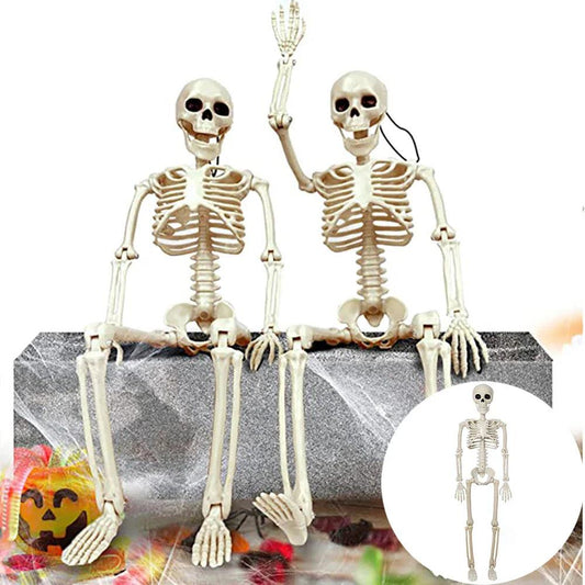 40cm Halloween Human Shape Skeleton,Posable Skeleton,Human Shape Bones,Halloween Herror Decorations,Haunted House Horror Props - petguardiansupplies