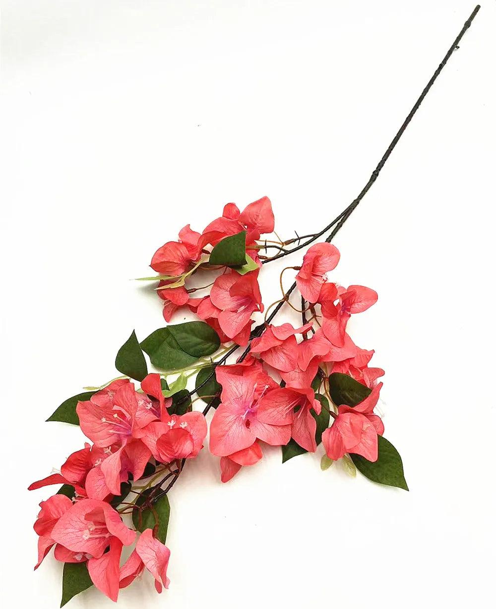 New Arrival 6pcs Silk Bougainvillea Glabra Artificial 3 Forks Bougainvillea Spectabilis Flower Branches - petguardiansupplies