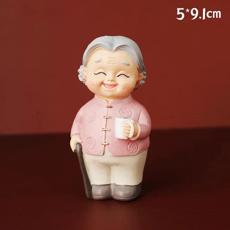 Longevity Grandma Grandpa Cake Topper for Old People Birthday Party Decoration Chinese Blessing Baking Supplies Dessert Gifts - petguardiansupplies