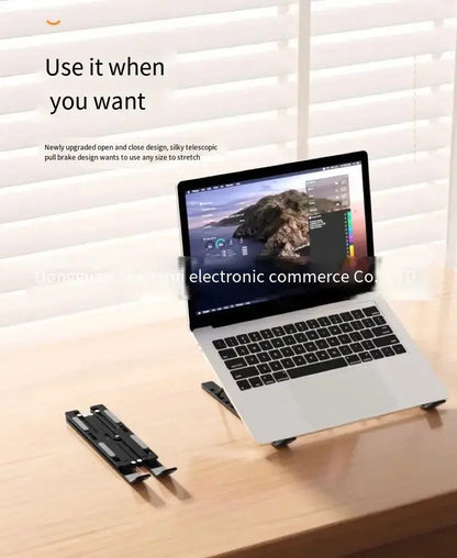 Hot Selling New Product Adjustable Laptop Stand Folding Portable Desktop Stand Foldable Stand Suitable for Laptop Lifting Vertic - petguardiansupplies