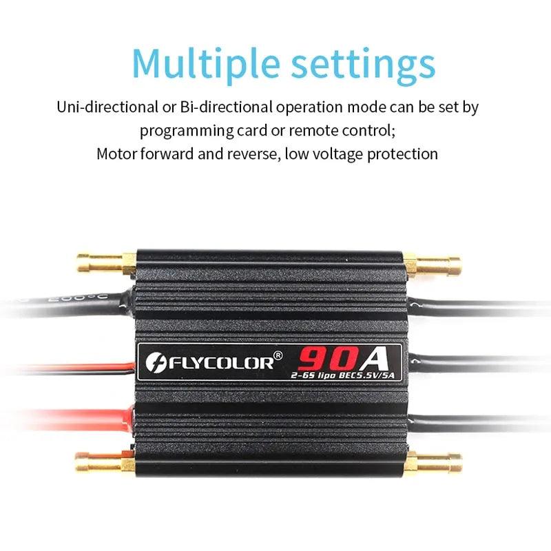 Original Flycolor 50A 70A 90A 120A 150A Brushless ESC Speed Controller Progaming Card 2-6S Lipo BEC 5.5V/5A for RC Boat - petguardiansupplies