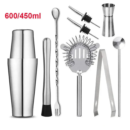 UPORS Stainless Steel Cocktail Shaker Mixer Wine Martini Boston Shaker For Bartender Drink Party Bar Tools 550ML/750ML - petguardiansupplies