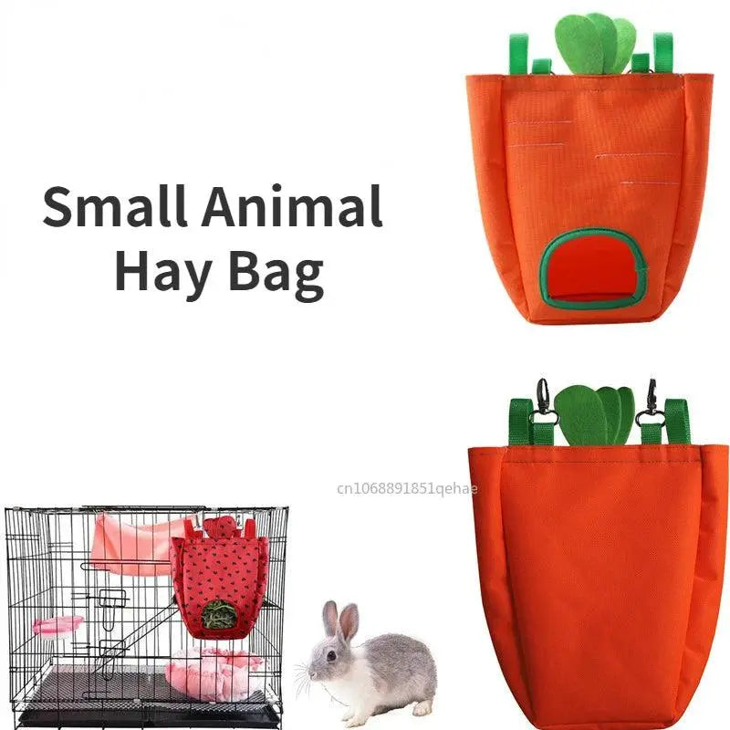 Rabbit Hanging Hay Bag for Bunny Guinea Pigs Small Animal Feeder Rabbit Food Dispensers Bag Cage Accessories Pet Feeding Bag - petguardiansupplies