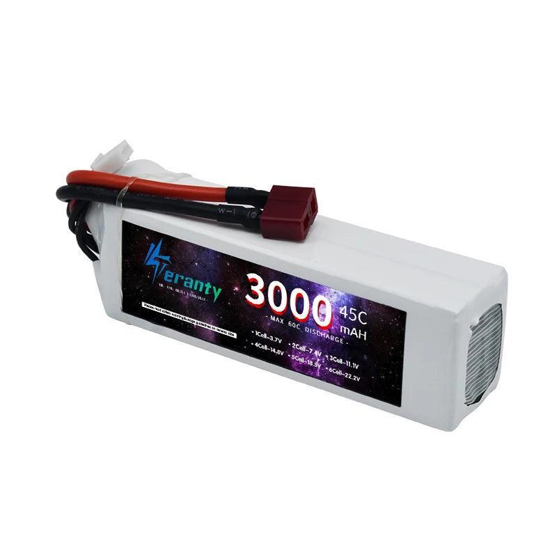 TERANTY 14.8V 3000mAh 4S 45C LiPo Battery Pack with Deans T Plug XT60 XT30 for Aircraft Crawler Truck Airplane Helicopter - petguardiansupplies