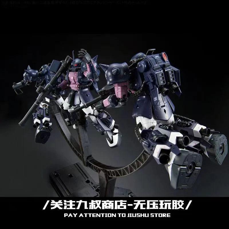 Gaogao Model Hg 1/144 Assembly Model Ms-06R-1A Zaku High Mobility Type Sniper Rifle Axe Cannon Ver Collectible Robot Kits Models - petguardiansupplies