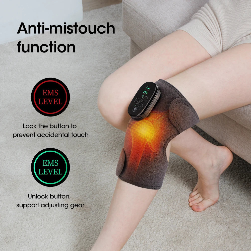 Electric Heating Knee Pad Vibration Massage Leg Joint Elbow Support Shoulder Warming Knee Temperature Massager - petguardiansupplies