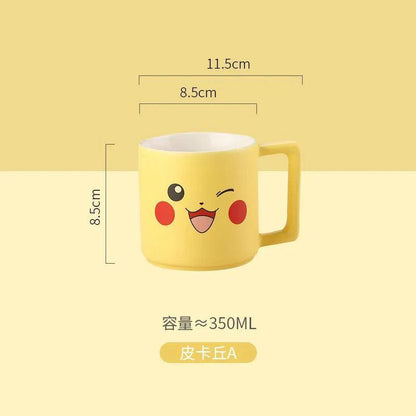 Pokemon Mug Pikachu Charmander Squirtle Psyduck Cartoon Children Creative Water Cup Cute Ceramic Tableware Birthday Gifts - petguardiansupplies