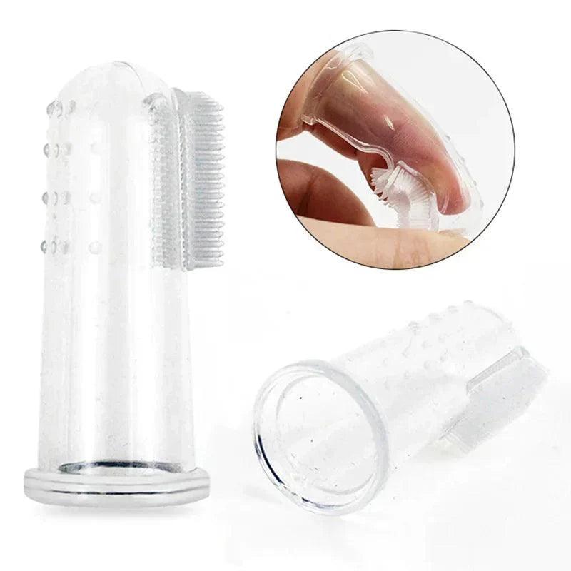 Super Soft Pet Finger Toothbrush Teddy Dog Brush Bad Breath Tartar Teeth Care Tool Dog Cat Cleaning Silicagel Pet Supplies - petguardiansupplies