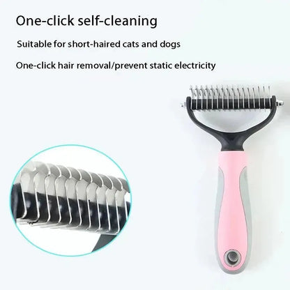 The Best Pet Grooming Brush Dog Brush Double-Sided Hair Removal Comb And Hair Removal Tool Used To Remove Mats And Tangles - petguardiansupplies