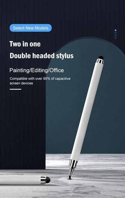 Dual-head Capacitive Pen Disc Silicone Head Dual-purpose Stylus PaintingOffice Retouching Mobile Phone Tablet Pen Capacitive Pen - petguardiansupplies