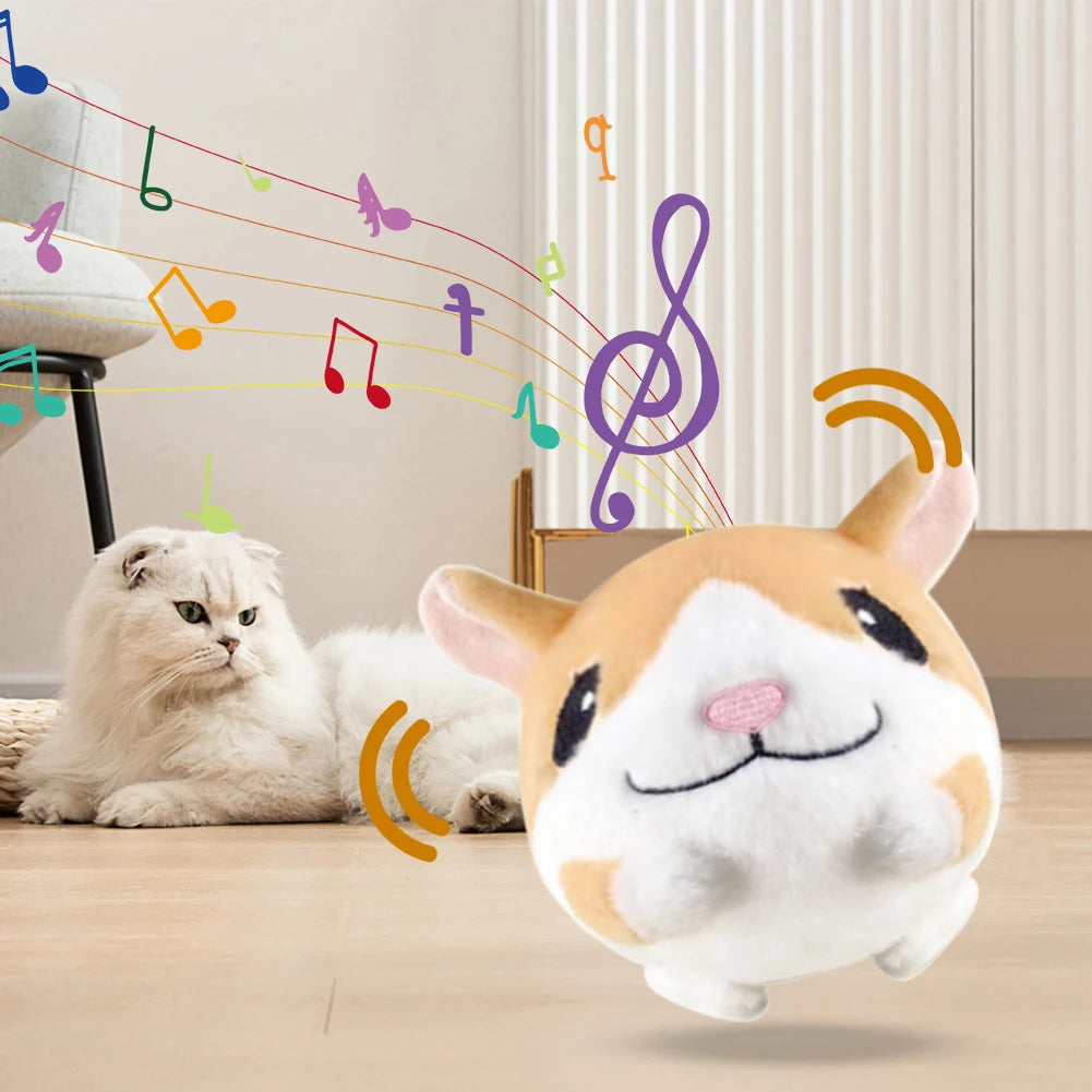 USB Electronic Pet Dog Toy Music Vibration Bouncing Jump Ball Toys Singing Talking Interactive Plush Doll Gift for Dogs and Cats - petguardiansupplies