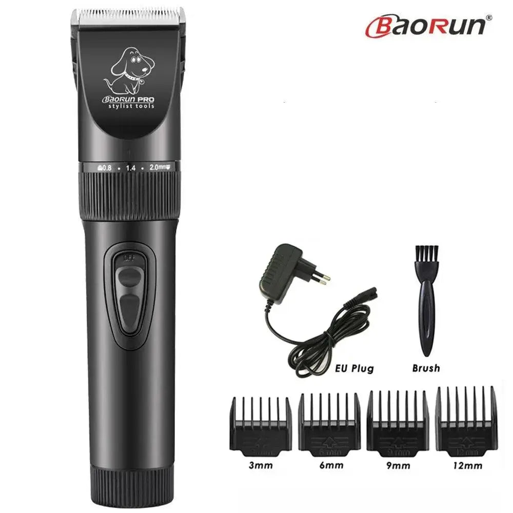 BaoRun P6 Professional Dog Hair Trimmer Rechargeable Pet Cat Grooming Clipper Shaver Low-noise Electric Cutters Haircut Machine - petguardiansupplies