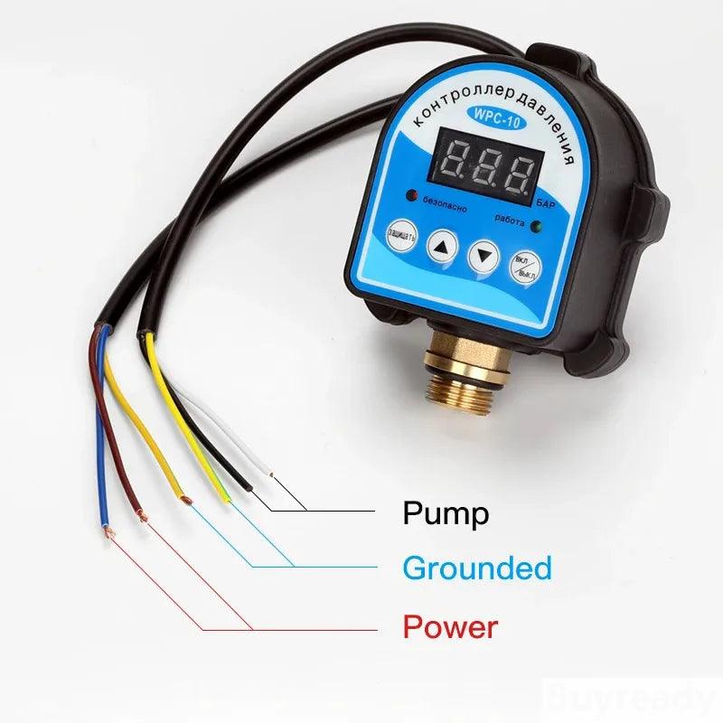 1pc 220V Automatic Eletronic Digital Display Pressure Controller Switch WPC-10 Oil Water Booster Pump Air Compressor Vacuum - petguardiansupplies