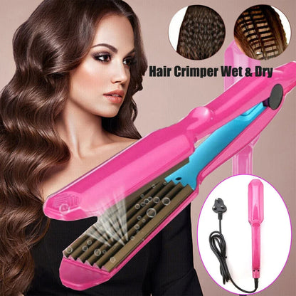 Hair Curler Crimper Crimping Wave Titanium Alloy Plate Waver - petguardiansupplies