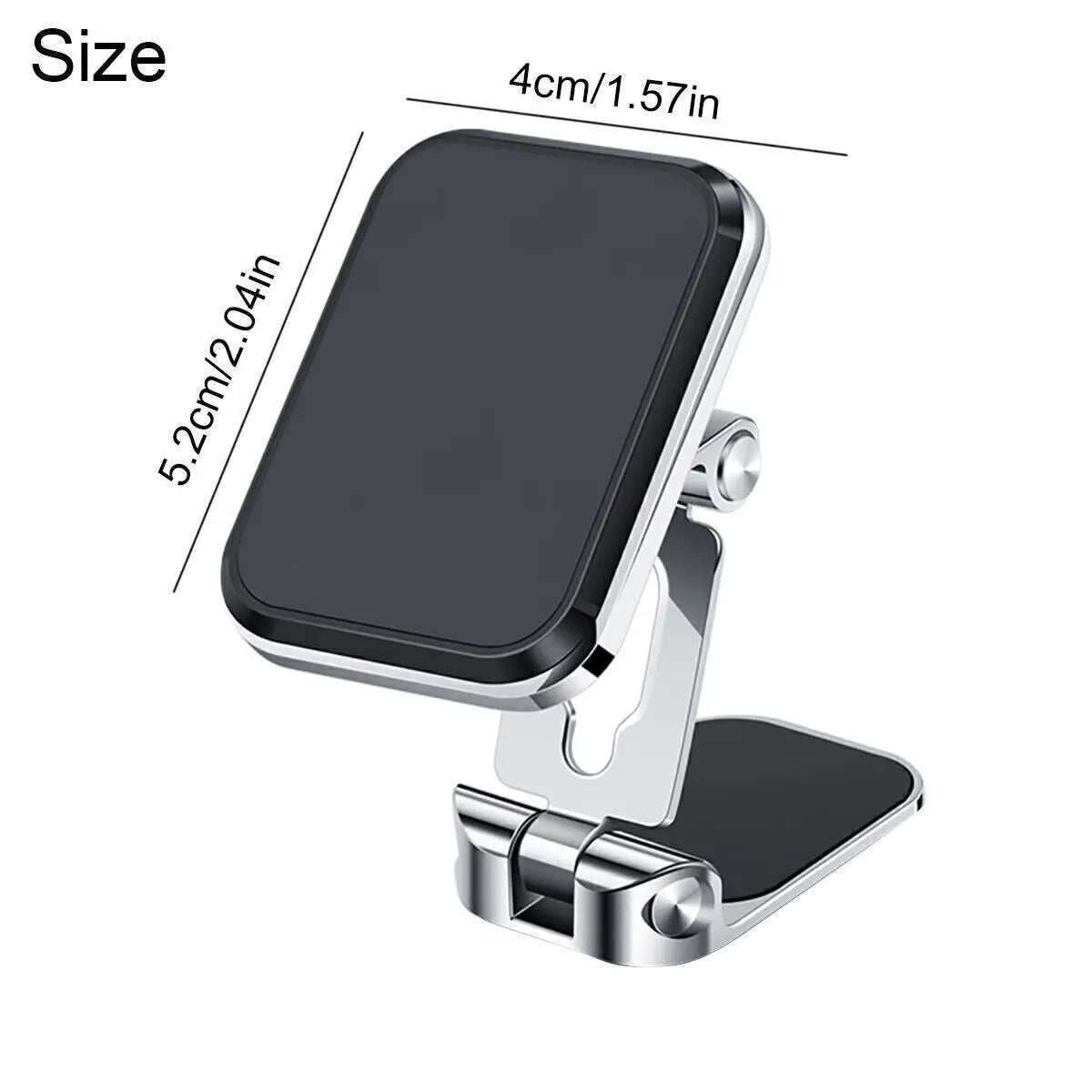 Strong Magnetic Foldable Car Phone Holder 360°Rotatable Alloy Magnet Mount Stand - petguardiansupplies