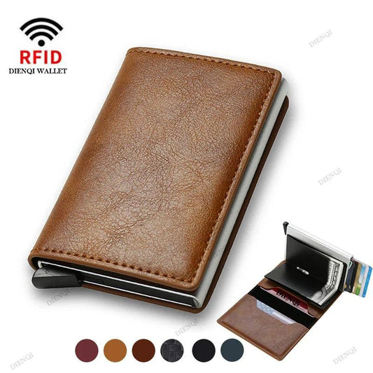 Anti Thief Rfid Credit Card Holder Smart Minimalist Wallet Pocket Men Women Slim Cardholder Bank Cash Creditcard Case Bag Purse - petguardiansupplies