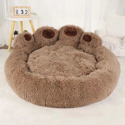 Fluffy Dog Bed Large Pet Products Dogs Beds Small Sofa Baskets Pets Kennel Mat Puppy Cats Supplies Basket Blanket Accessories - petguardiansupplies