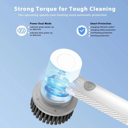 Xiaomi Wireless Electric Cleaning Brush Housework Kitchen Dishwashing Brush Bathtub Tile Professional Cleaning Brush Labor Savin - petguardiansupplies