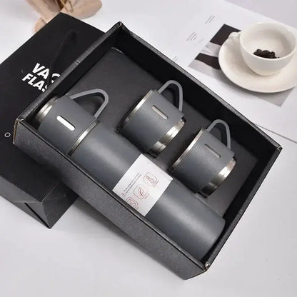 500ML 304 Stainless Steel Vacuum Insulated Bottle Gift Set Office Business Coffee Mug Stainless Steel Water Bottle with Straw - petguardiansupplies