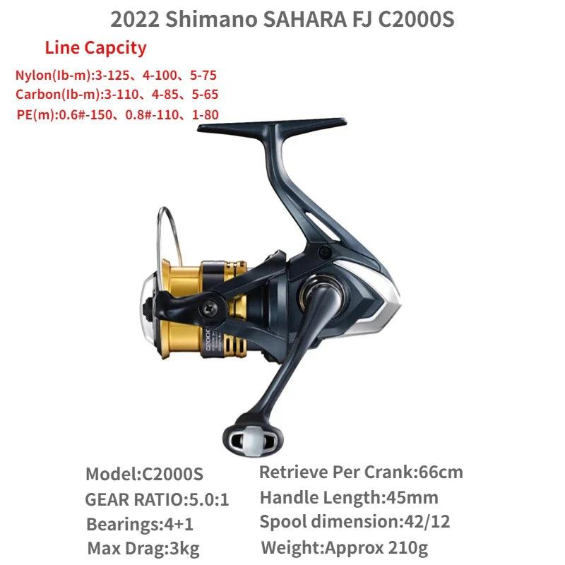 2022 Shimano SAHARA FJ 500 1000 C2000S C2000SHG 2500 2500SHG C3000 C3000DH 4000 4000XG C5000XG Spinning Fishing Saltwater - petguardiansupplies