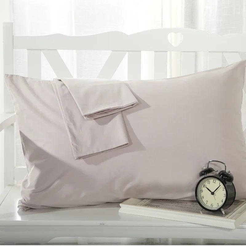 1pc 100% Cotton Pillowcase Soft Pure Egyptian Cotton 400 Thread Count Solid Color Pillow Cover Multi-color Travesseiro 48*74cm - petguardiansupplies