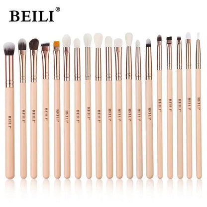 BEILI Black 10-19Pcs Makeup Brushes Natural Synthetic Hair Eyeshadow Blending Eyeliner Makeup Brush Set косметика - petguardiansupplies