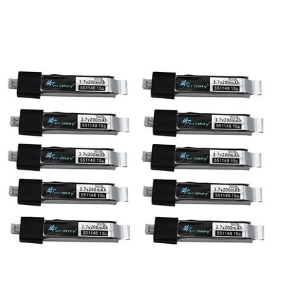 1-10PCS 551148 Battery For WLtoys F929 V911 Helicopter F939 RC Drone 15C 3.7V 200mAh Rechargeable Batteries - petguardiansupplies