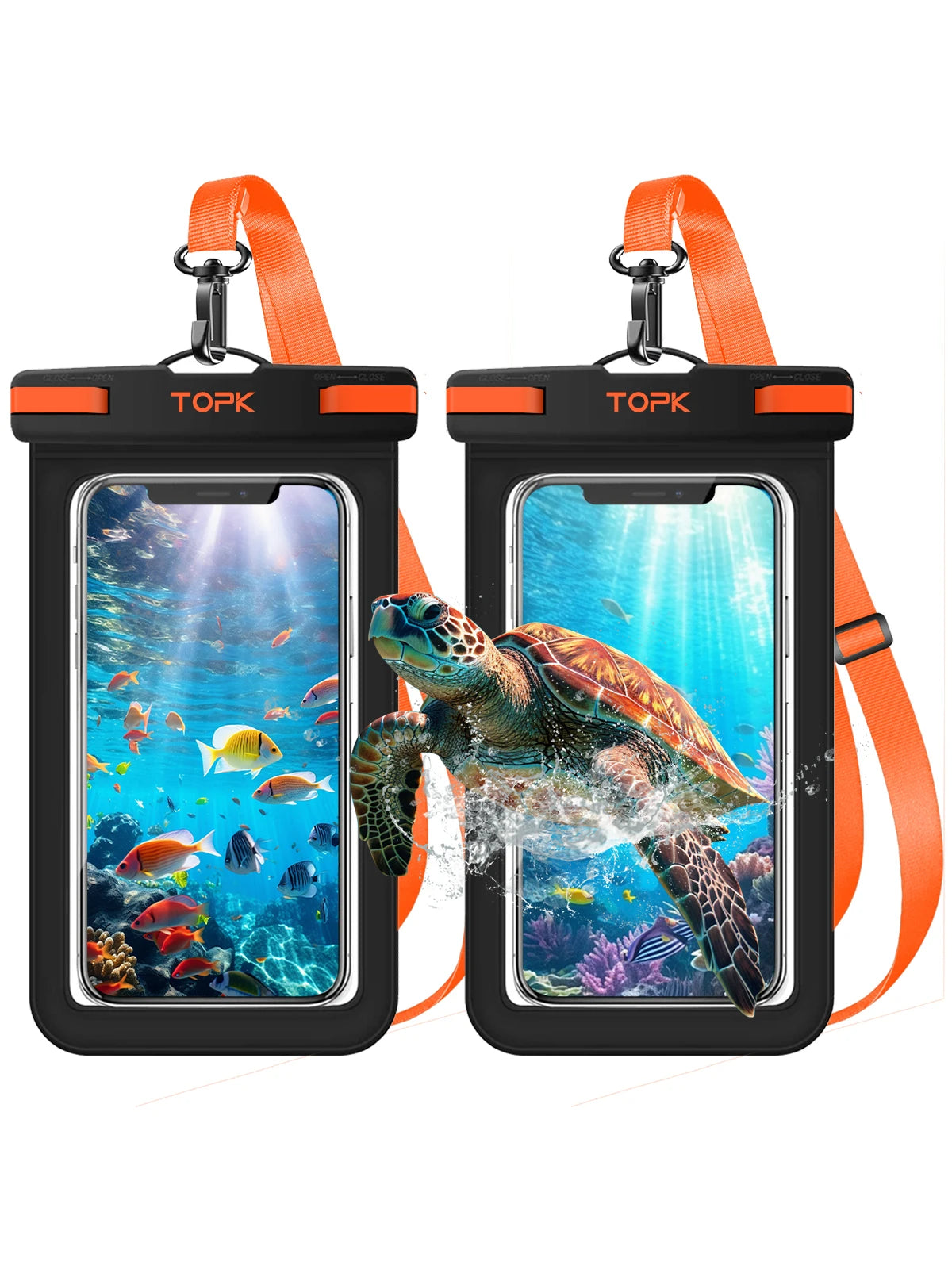 Waterproof Phone Pouch Case IPX8 Protective Cover with Clip Strap for Swimming Dry Bag Suitable for iPhone 15 Up to 7” - petguardiansupplies