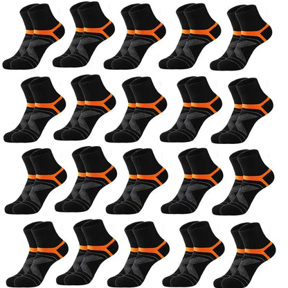 3/5/10/20 Pairs Lot Men's Socks Black Sports Socks Casual Run Autumn Winter High Quality Breathable Male Socks - petguardiansupplies