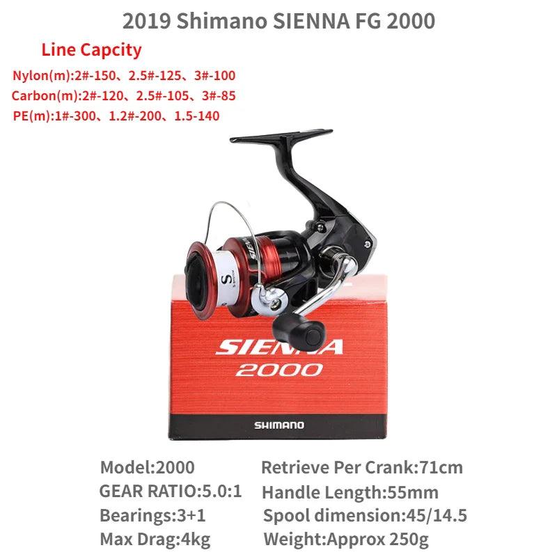 2019 SHIMANO SIENNA FG 500 1000 2000 2500 2500HG C3000 4000 Spining Fishing Reel - petguardiansupplies