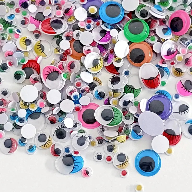 400/210PCS Self Adhesive Doll  Eyes for DIY Craft Toys Googly Wiggly Eyes Scrapbooking Decor Craft Supplies 4/5/6/7/8/10/12mm - petguardiansupplies