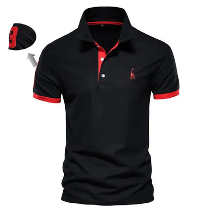 AIOPESON Embroidery 35% Cotton Polo Shirts for Men Casual Solid Color Slim Fit Mens Polos New Summer Fashion Brand Men Clothing - petguardiansupplies